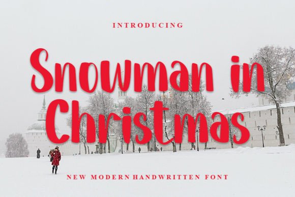 Bring Cheer to Your Creations with Snowman in Christmas Font