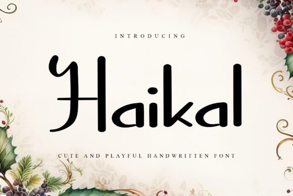 Elegant Haikal Font: Perfect for Handmade and Craft Projects