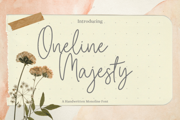 Oneline Majesty: A Font for Elegant Editorial Design